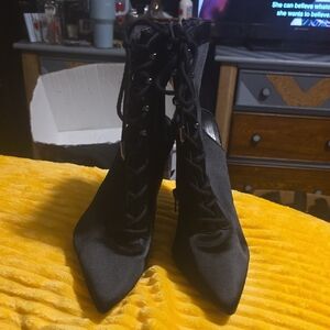 Forever 21 Black Lace-Up Women's Boots